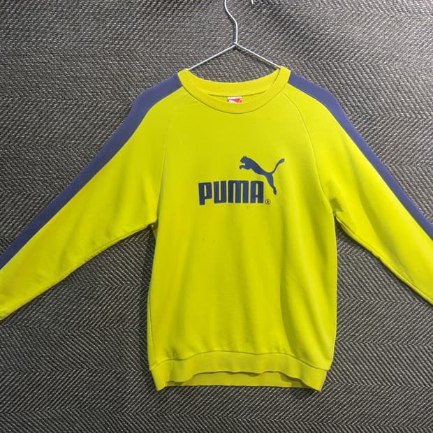 00's 푸마 로고  라임 맨투맨Puma 