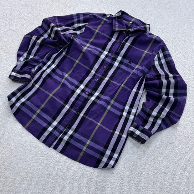 88 빈티지 체크 패턴 셔츠 0324E