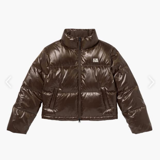 골스튜디오 여성 하이글로시 숏패딩 S