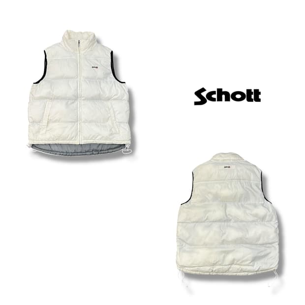  Schott 화이트 패디드 베스트 y14276