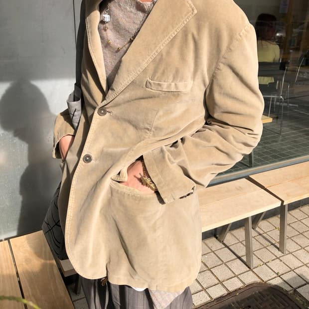 질샌더 by 라프시몬스 10aw 벨벳 테일러드 자켓