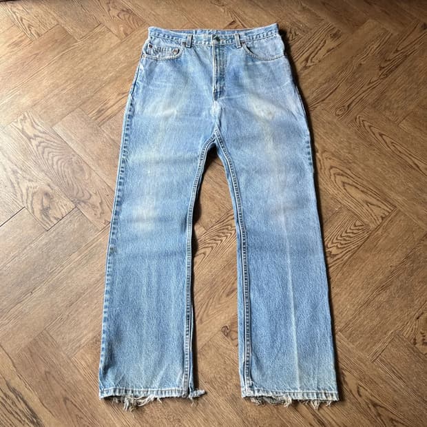[35]90s 리바이스 517 Made in USA 빈티지 워싱 플레어진
