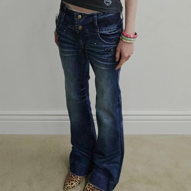 교환) 스컬프터 바지 DIY Bootcut Denim Mid Bl