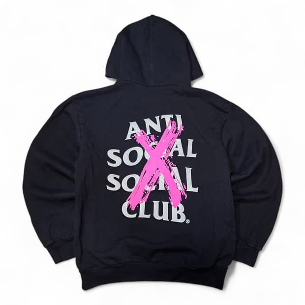 안티소셜클럽 빅로고 후드티 (실XL)
