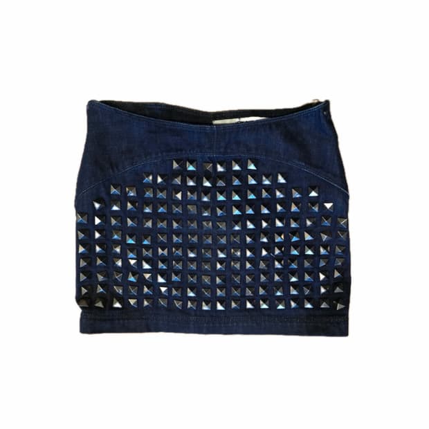 DKNY 스터드 데님 미니스커트 26