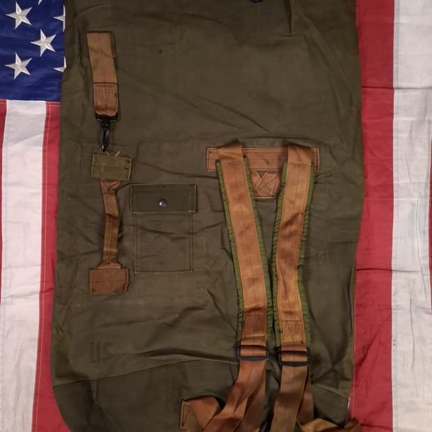 오리지날 미군 지급용 70's 캔버스 더블백