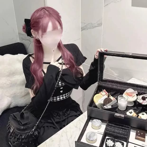 허니뮤 honeymew 빅리본 앙상블 탑 블랙 양산형 지뢰계 걸리 스나계