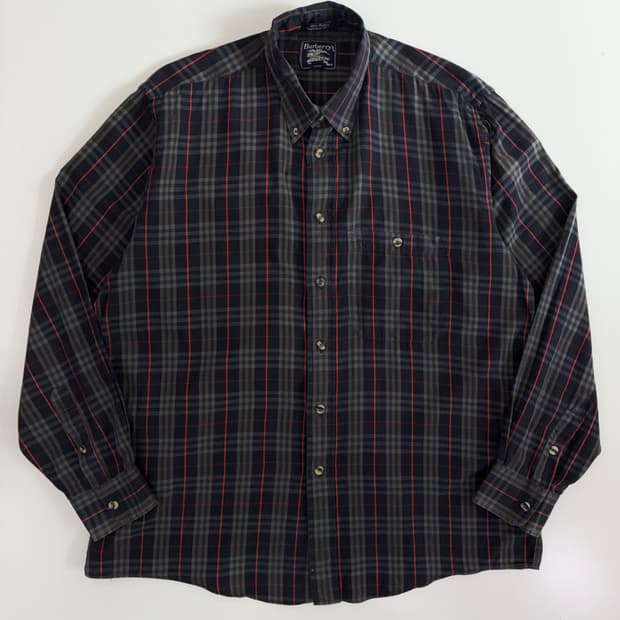 Burberry 버버리90‘s 네이비 노바체크 셔츠