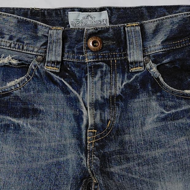 [Selvedge/26] Rodeo Crowns 헤비 데미지 셀비지 데님