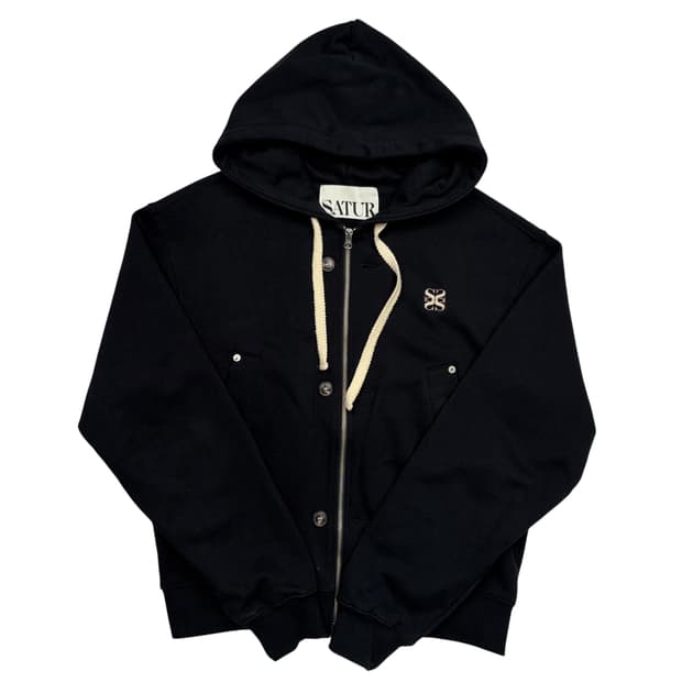 세터 테오 코튼 올 데이 블랙 후드집업 L