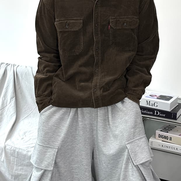 리바이스 레드탭 코듀로이 브라운 셔츠 L