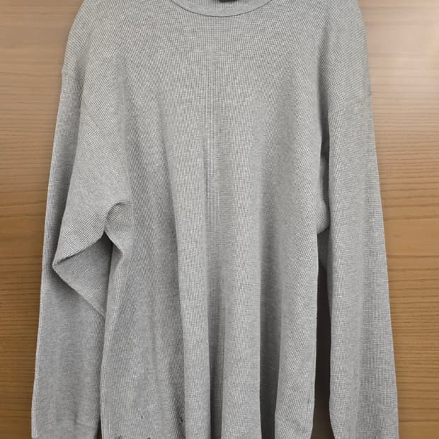 안셀름 데미지 와플 크루 롱슬리브 티셔츠