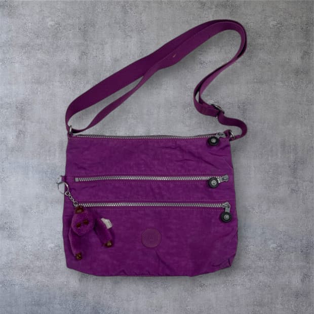 키플링 Kipling 퍼플 알바 크로스백