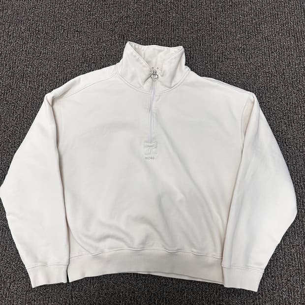 PREVAIL 프리베일 여성 반집업 맨투맨 아이보리 S