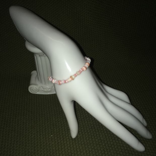 핑크 자개비즈 팔찌