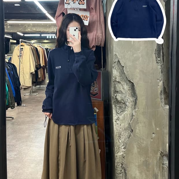 맥그리거 반집업 니트 네이비 M #csz3318