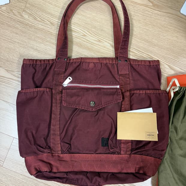 포터 크랙 토트백 와인