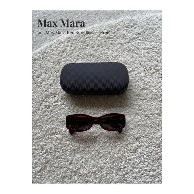 90s Max Mara 레드 선글라스 (Free)
