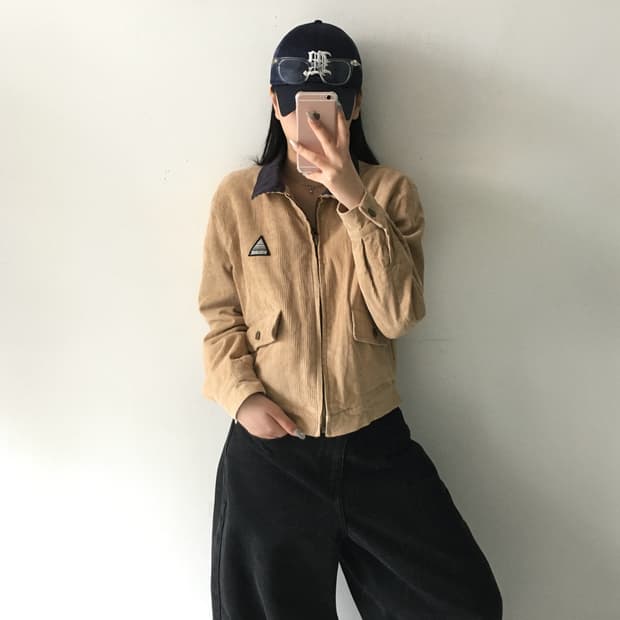 미스치프 골지  누빔자켓