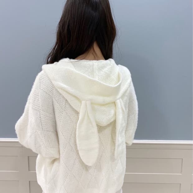 젤라또피케 우사미미 가디건 아이보리