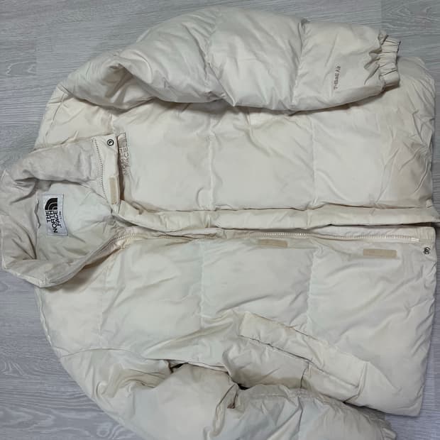 노스페이스 티볼에어 크림패딩 100