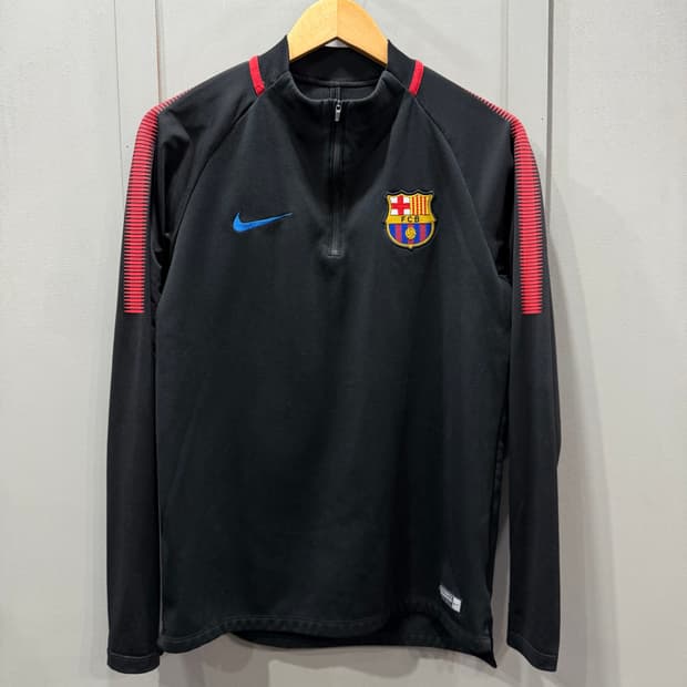 M 나이키 FC 바르셀로나 축구팀 드릴탑 반집업 트레이닝 롱슬리브 긴팔