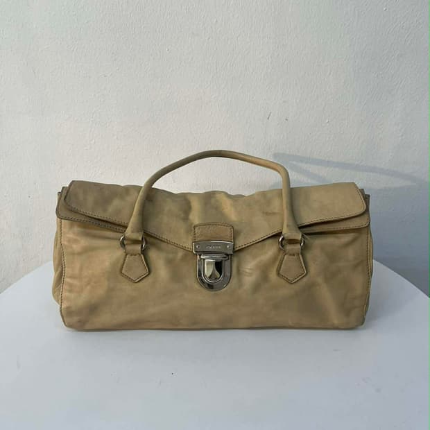 프라다 빈티지 카프스킨 핸들 숄더백 토트백