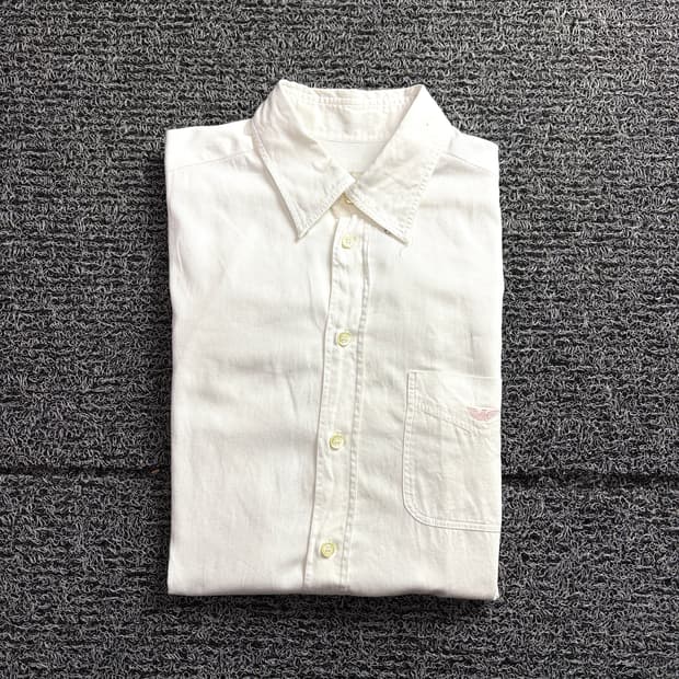 엠포리오 아르마니 자수로고 미니멀 옥스포드 셔츠 2772