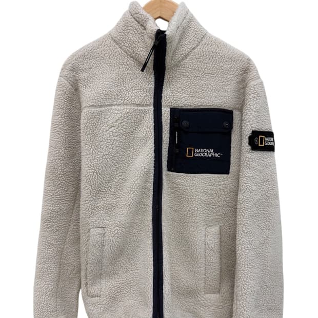 내셔널지오그래픽 뽀글이 기모 후리스 플리스 아이보리 (L)