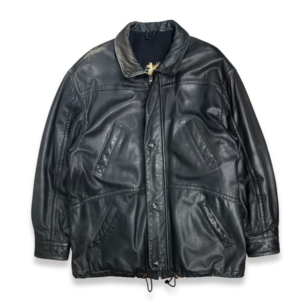 80s HUGO BOSS 레더 카코트 54