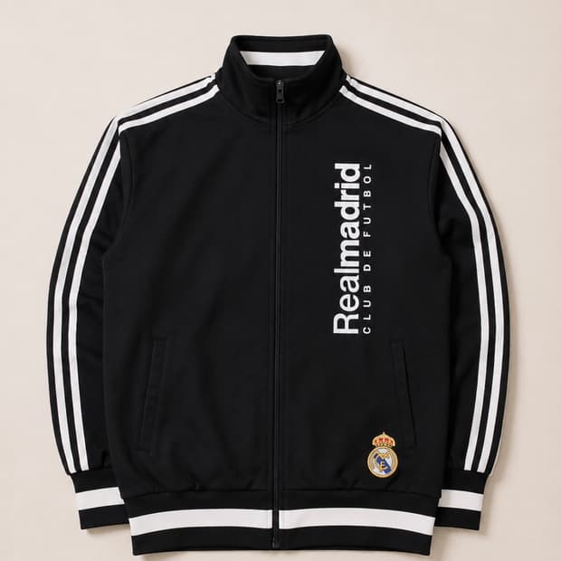 00‘s Adidas 아디다스 레알마드리드 검흰 대장 트랙탑 저지