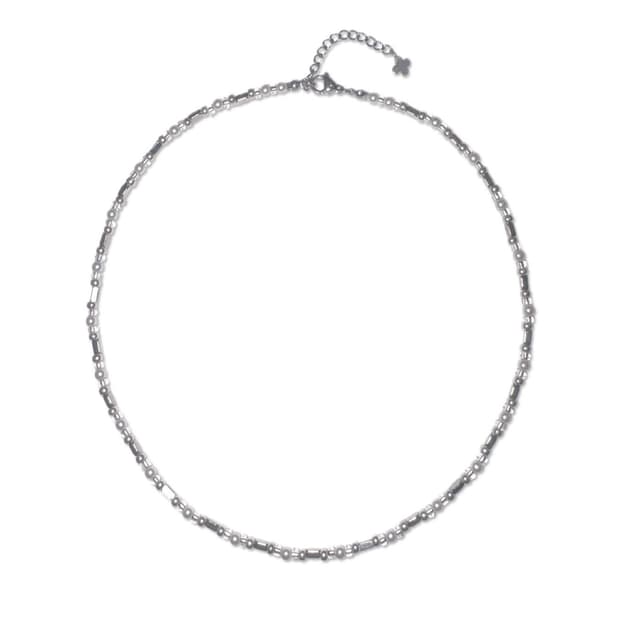 멀티 비즈 목걸이 ( white )