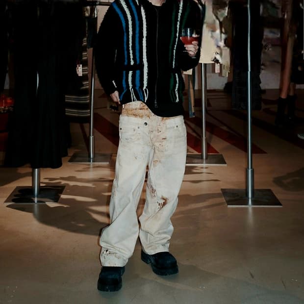 자라x앤더슨벨 자더슨벨 더블웨이스트밴드 빈티지 프린트진  6085/488