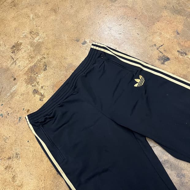 [정품/105] 아디다스 삼선 트레이닝 바지 블랙 골드