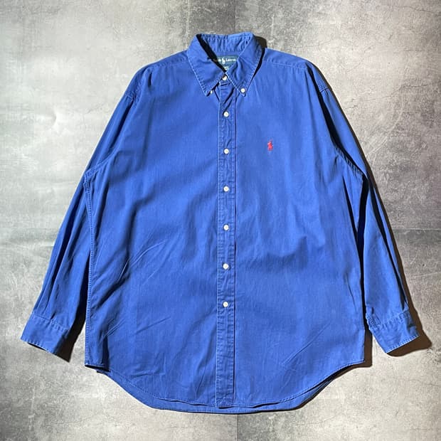 RALPH LAUREN 랄프로렌 빈티지 블루 코튼 셔츠