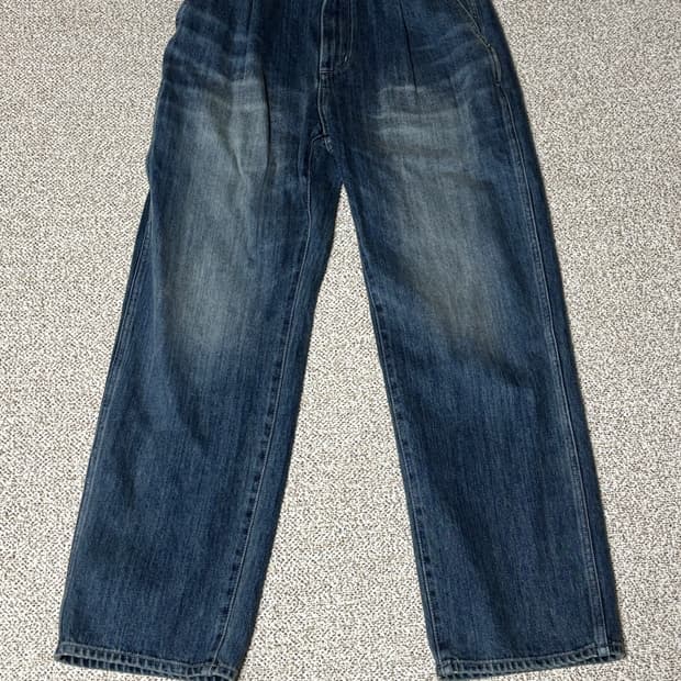 (1)러프사이드 Drape Denim Pants Medium Blue