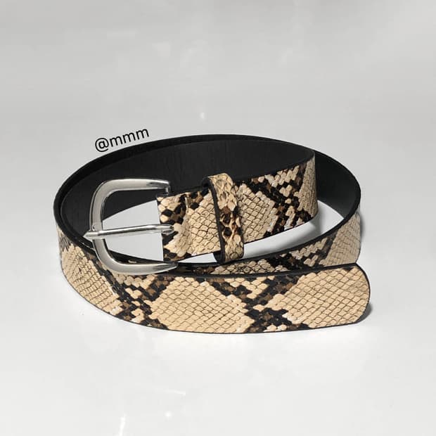 [Unisex] 파이톤 스네이크 뱀피 벨트