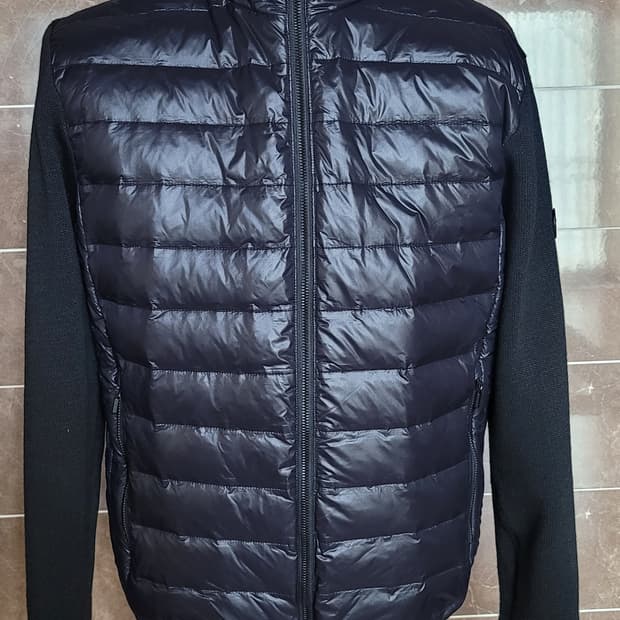 (남성95사이즈) 장미쉘바스키아 경량 패딩(거위100)