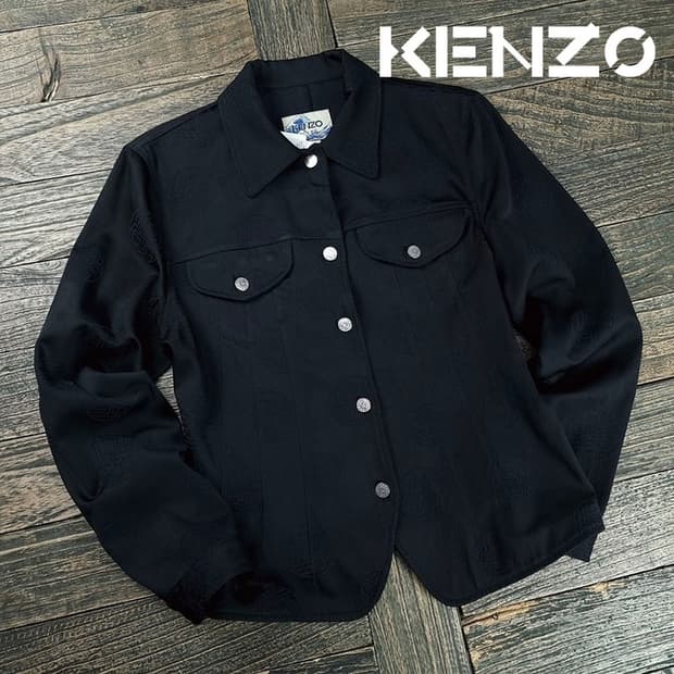 [겐조] 멀티 패턴 드레시드 트커러 자켓 블랙 P01571