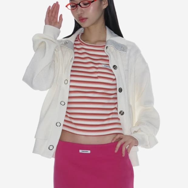 새상품) 크랭크 피케이 마이크로 스커트 플럼 / M