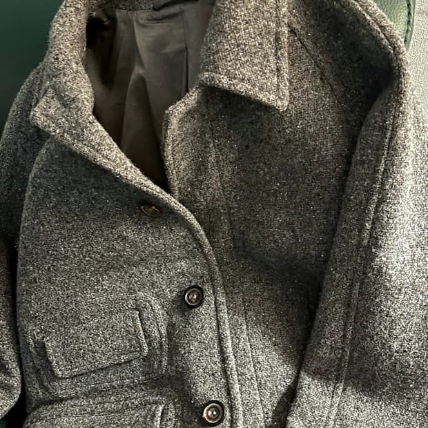 드레익스 미드 그레이 도네갈 울 발마칸 코트 (Drakes)