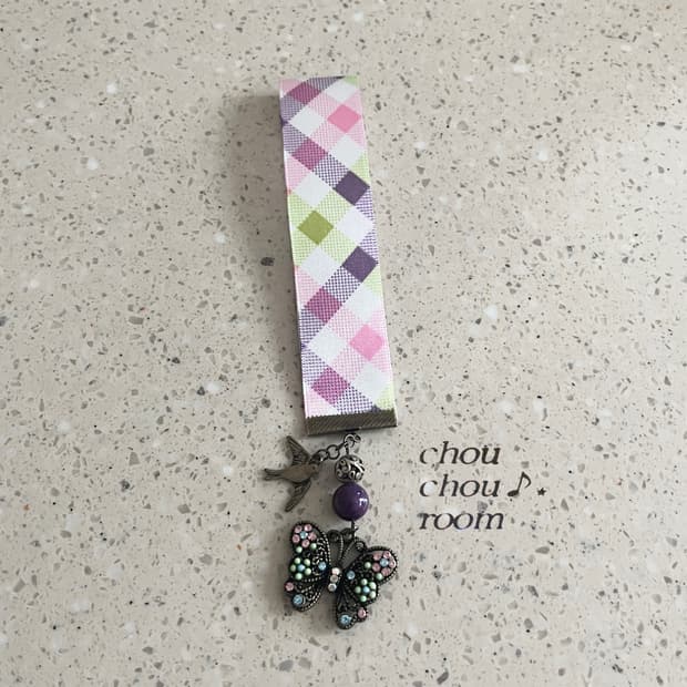 리본 펜던트 책갈피 ⊰dreamy butterfly⊱ bookmark