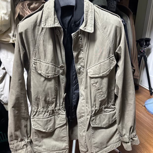 아스페시 퍼티그 야상 내피포함 S(103)  고가의 내피있는 제품으로 지