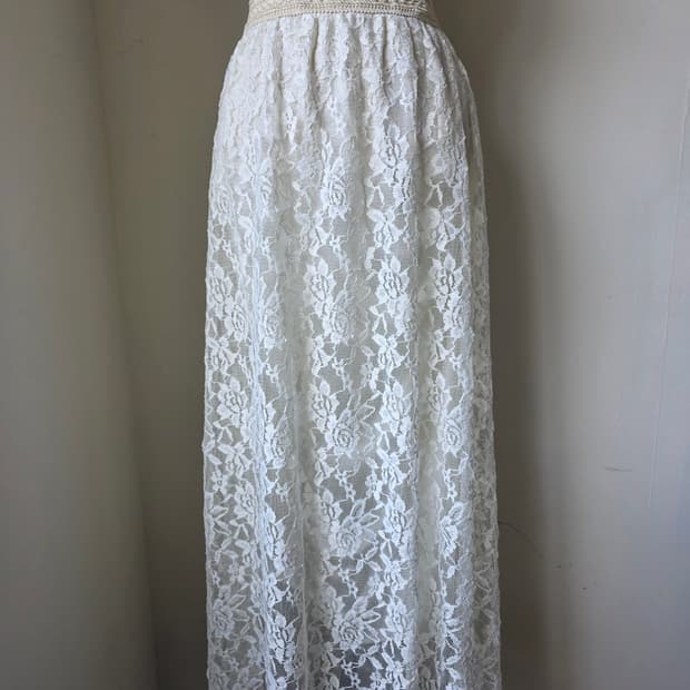 레이스 롱 스커트