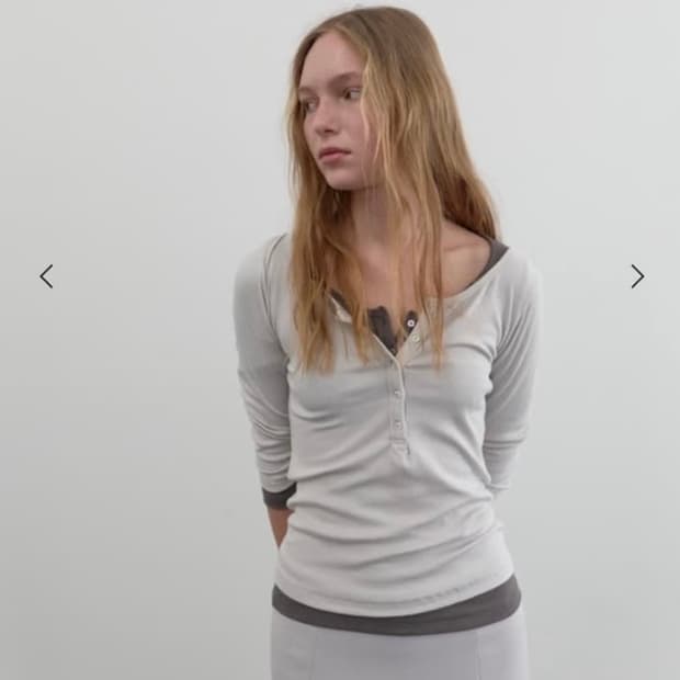 리포스 헨리넥 deep line henley neck t-shirts