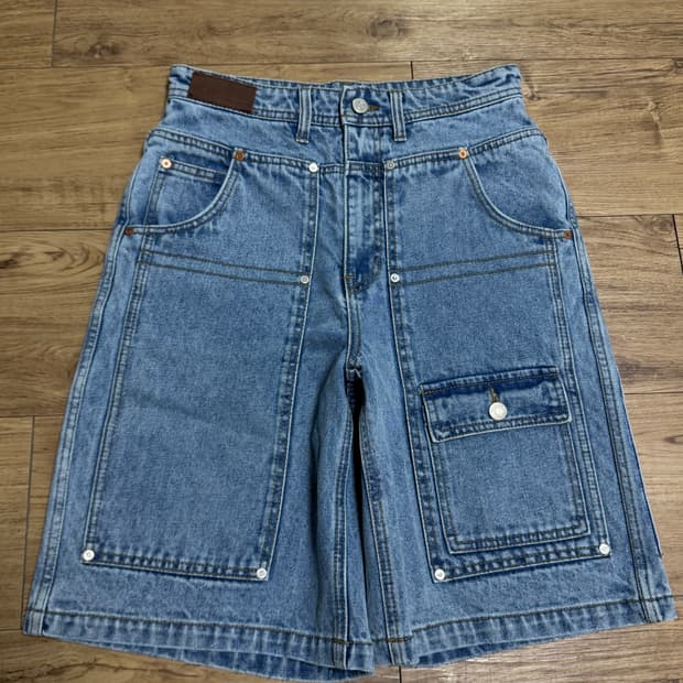 [28]앤더슨벨 더블니 데님 카고 쇼츠 반바지