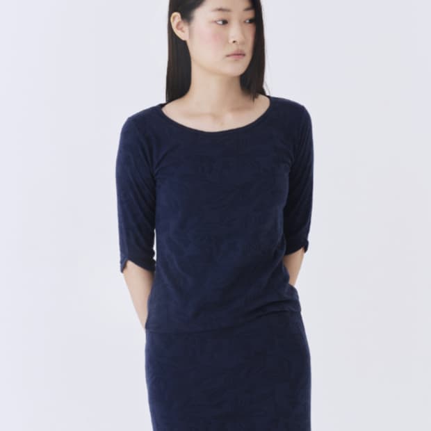 포코포스카 7부 자카드 티셔츠