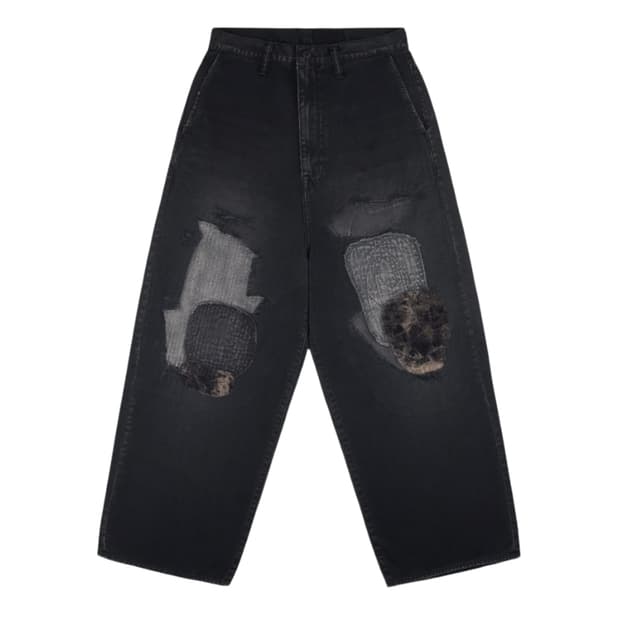 캐피탈 카츠라기 포트 배기 팬츠 블랙