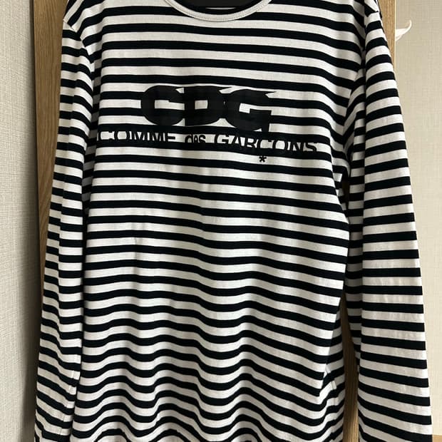 cdg 스트라이프 롱슬리브