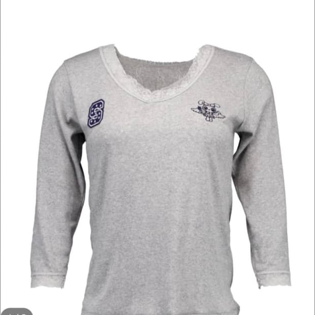 샬롬클럽 레이스 탑 그레이